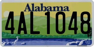 AL license plate 4AL1048