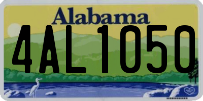 AL license plate 4AL1050