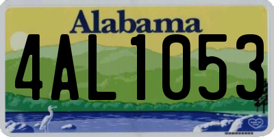 AL license plate 4AL1053