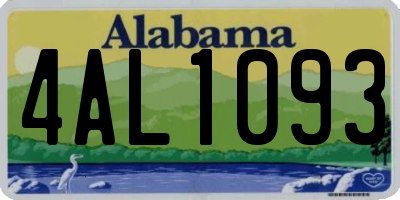 AL license plate 4AL1093