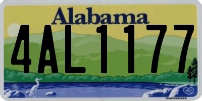 AL license plate 4AL1177