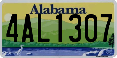 AL license plate 4AL1307
