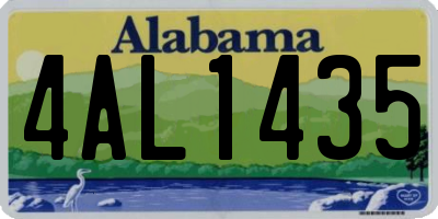 AL license plate 4AL1435