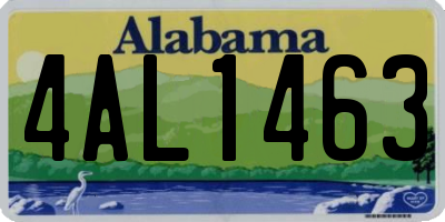 AL license plate 4AL1463
