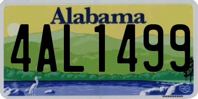 AL license plate 4AL1499