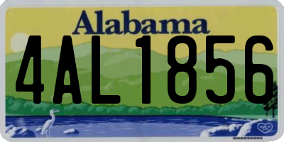 AL license plate 4AL1856