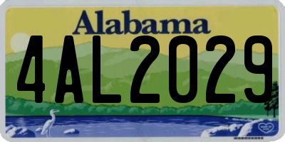 AL license plate 4AL2029