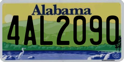AL license plate 4AL2090