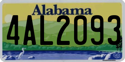 AL license plate 4AL2093