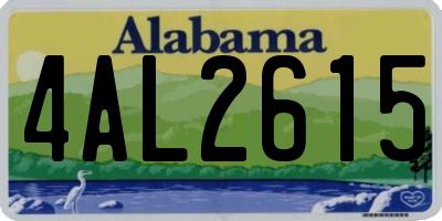 AL license plate 4AL2615