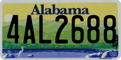 AL license plate 4AL2688