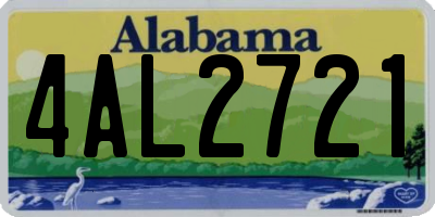 AL license plate 4AL2721