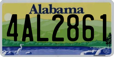 AL license plate 4AL2861