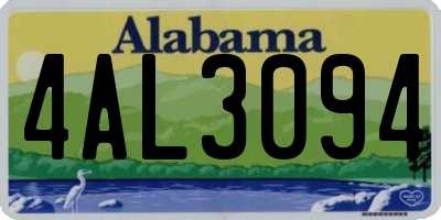 AL license plate 4AL3094