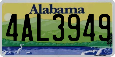 AL license plate 4AL3949