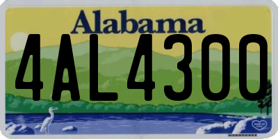 AL license plate 4AL4300