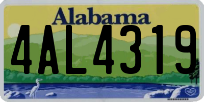 AL license plate 4AL4319