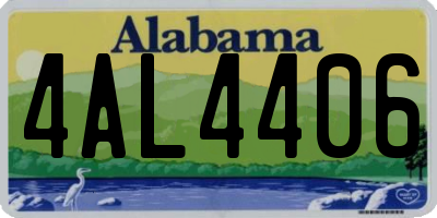 AL license plate 4AL4406