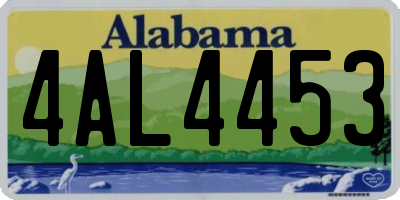 AL license plate 4AL4453