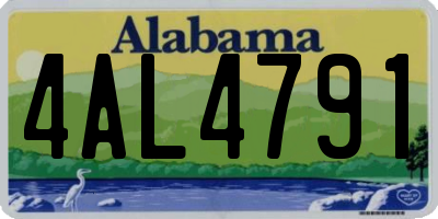 AL license plate 4AL4791