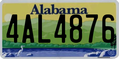 AL license plate 4AL4876