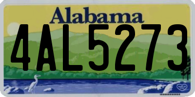 AL license plate 4AL5273