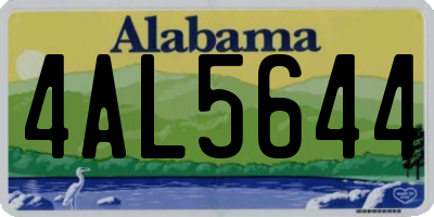 AL license plate 4AL5644