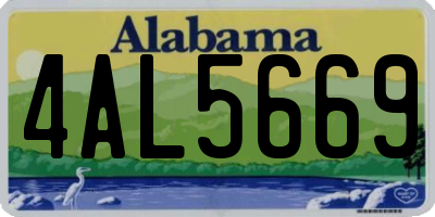 AL license plate 4AL5669