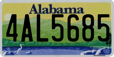 AL license plate 4AL5685