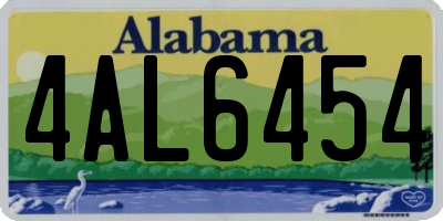AL license plate 4AL6454