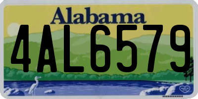 AL license plate 4AL6579
