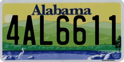AL license plate 4AL6611