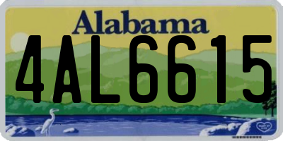 AL license plate 4AL6615