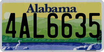 AL license plate 4AL6635