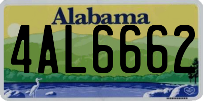 AL license plate 4AL6662