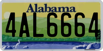 AL license plate 4AL6664