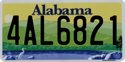 AL license plate 4AL6821