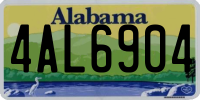 AL license plate 4AL6904
