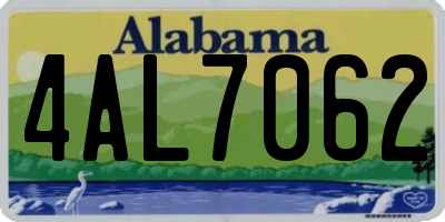 AL license plate 4AL7062