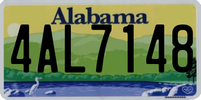 AL license plate 4AL7148