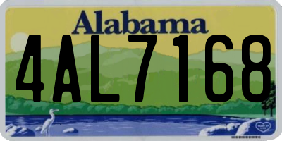 AL license plate 4AL7168