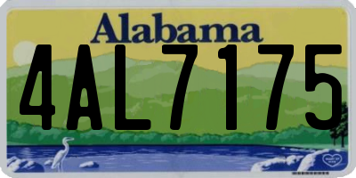 AL license plate 4AL7175
