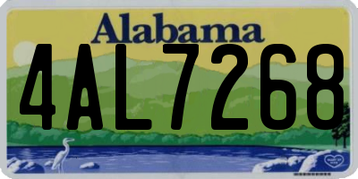 AL license plate 4AL7268