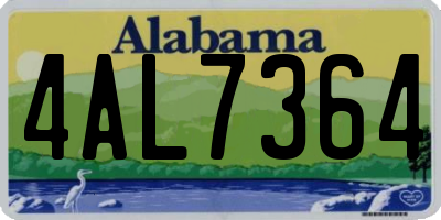 AL license plate 4AL7364