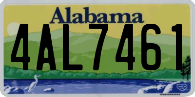 AL license plate 4AL7461