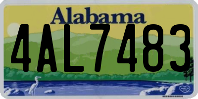 AL license plate 4AL7483