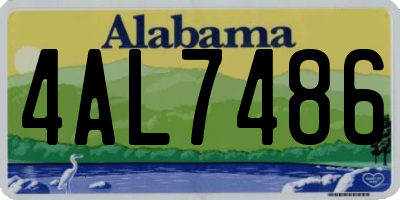 AL license plate 4AL7486