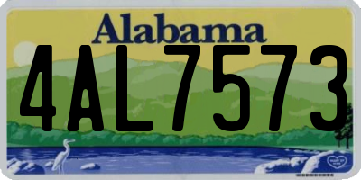 AL license plate 4AL7573
