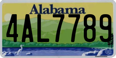 AL license plate 4AL7789