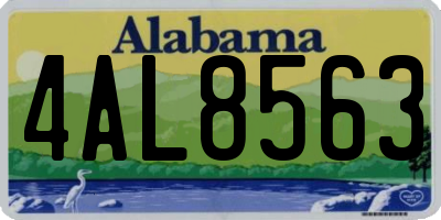 AL license plate 4AL8563